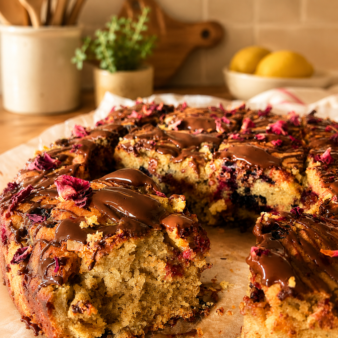 White Chocolate & Blueberry Blondies